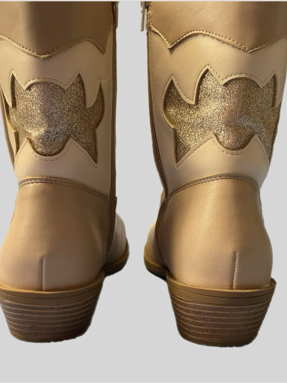 Jessica Simpson Big Girls Sz 5 Western Cowgirl Boot Side Zip Block Heel JES775FF